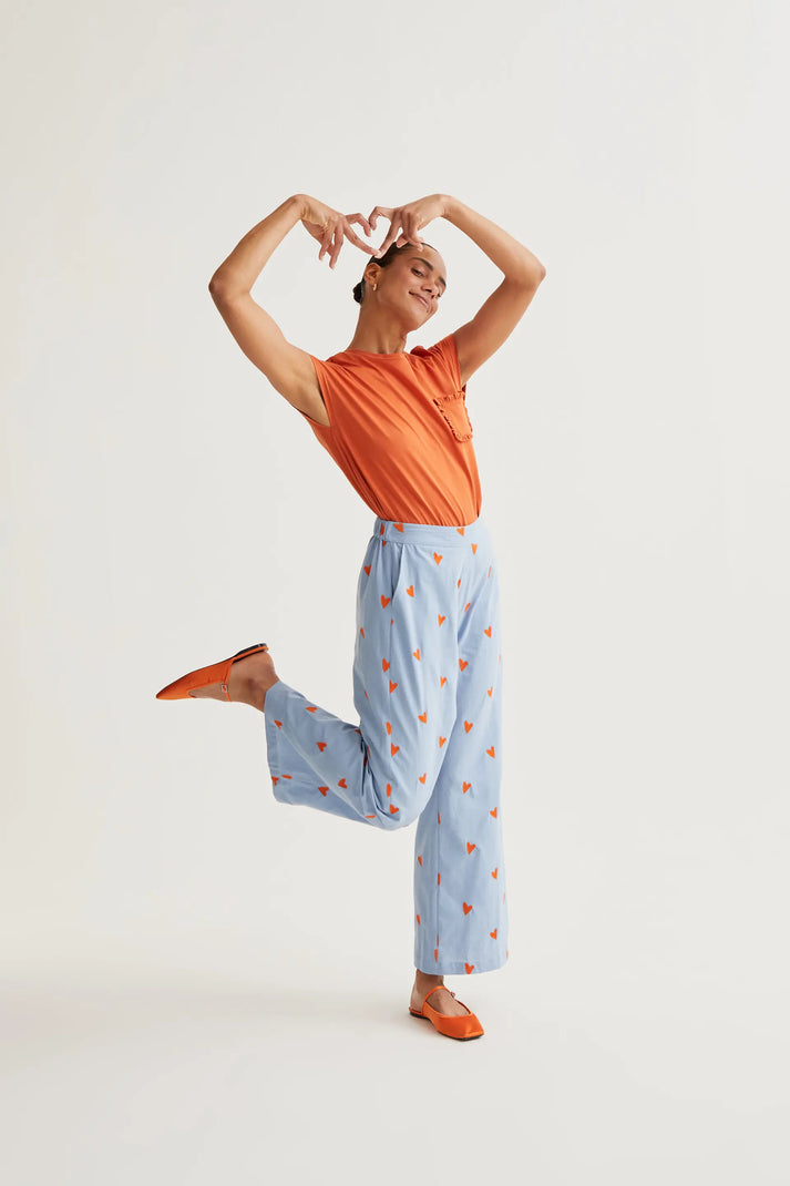 Compania Fantastică Heart Embroidered Trouser