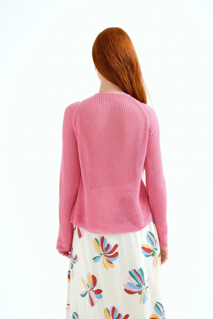 Compania Fantastică Pink Loose Knit Jumper