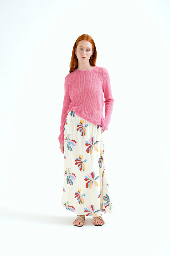 Compania Fantastică Pink Loose Knit Jumper