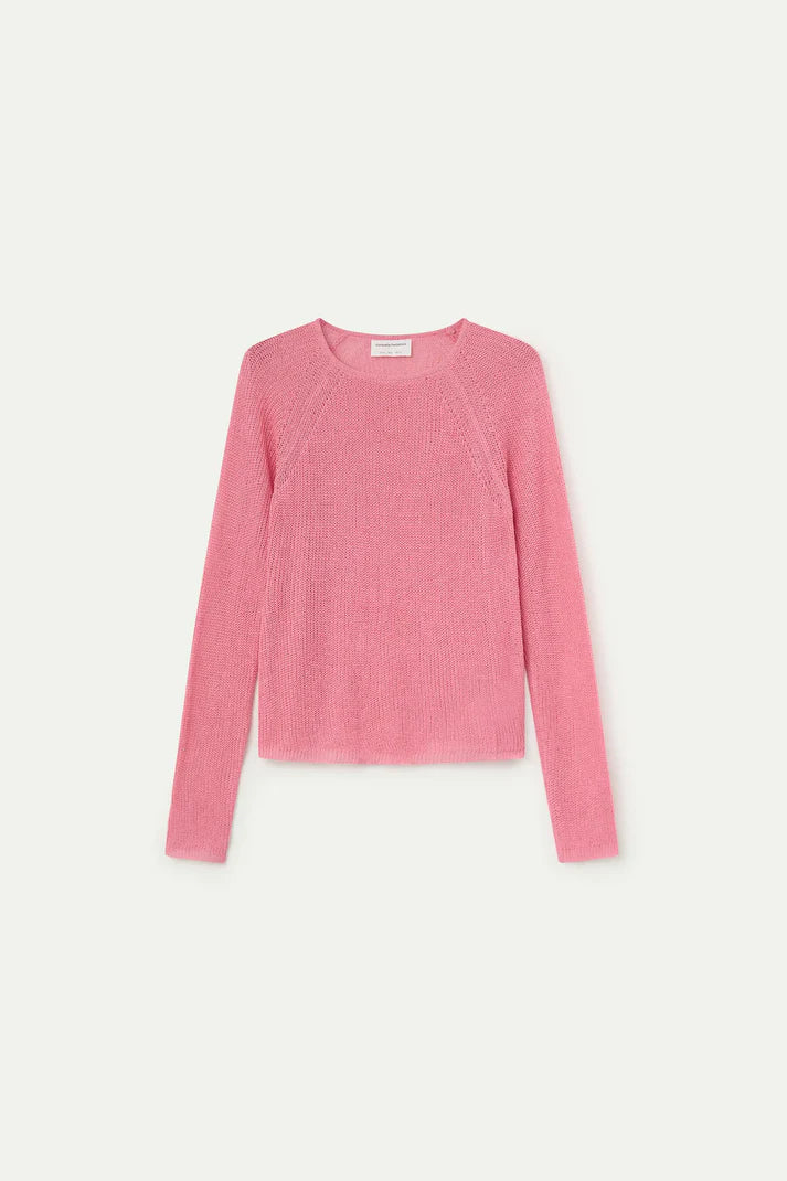 Compania Fantastică Pink Loose Knit Jumper