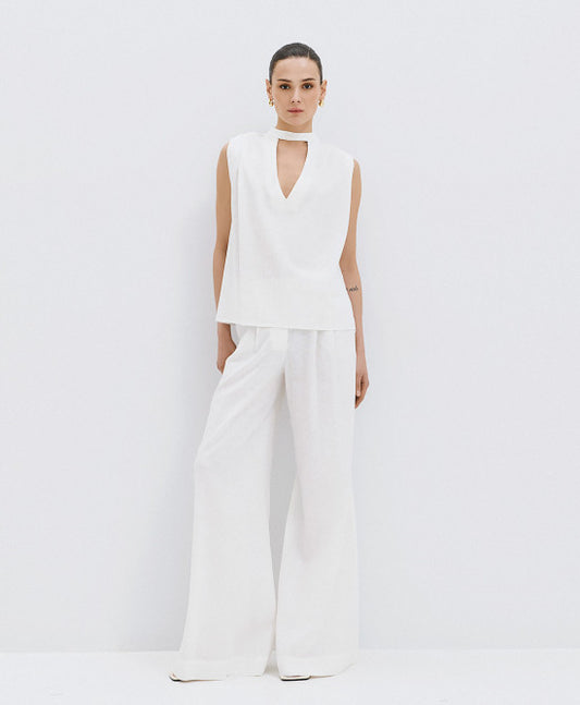 Access White Cut-Out Top