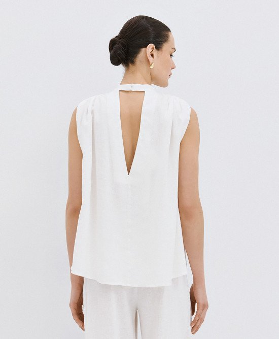 Access White Cut-Out Top
