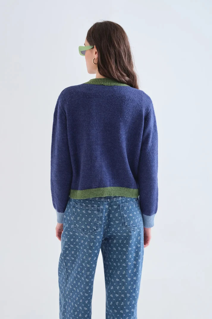 Compania Fantastică Blue & Green Cardigan