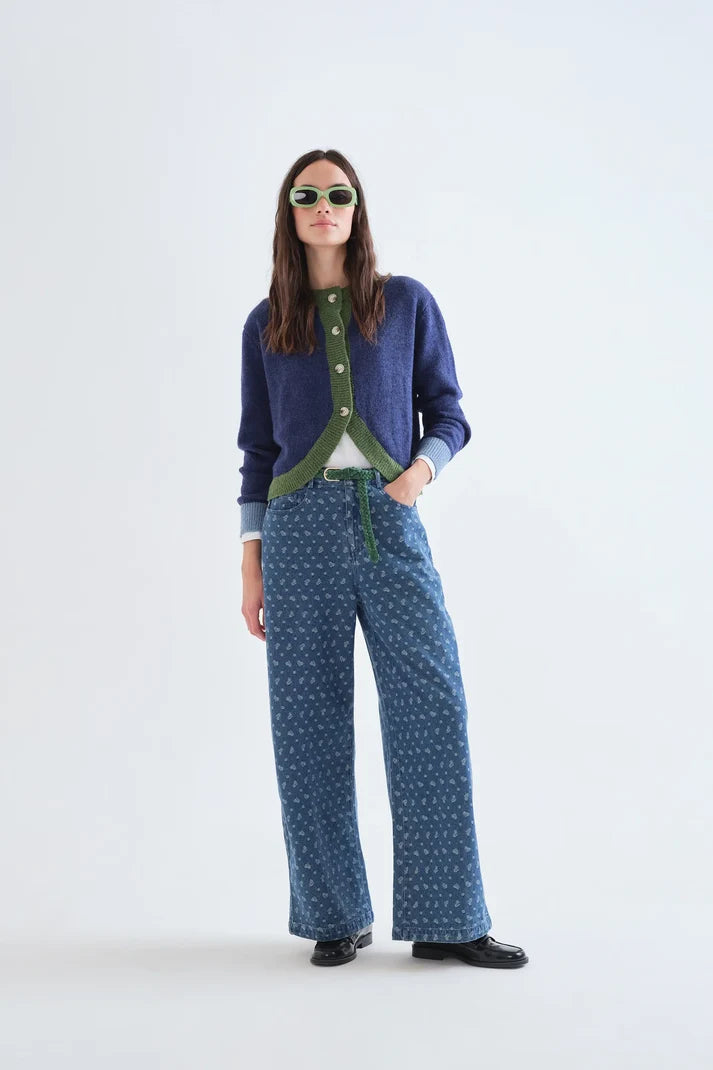 Compania Fantastică Blue & Green Cardigan