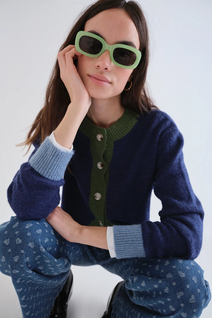Compania Fantastică Blue & Green Cardigan