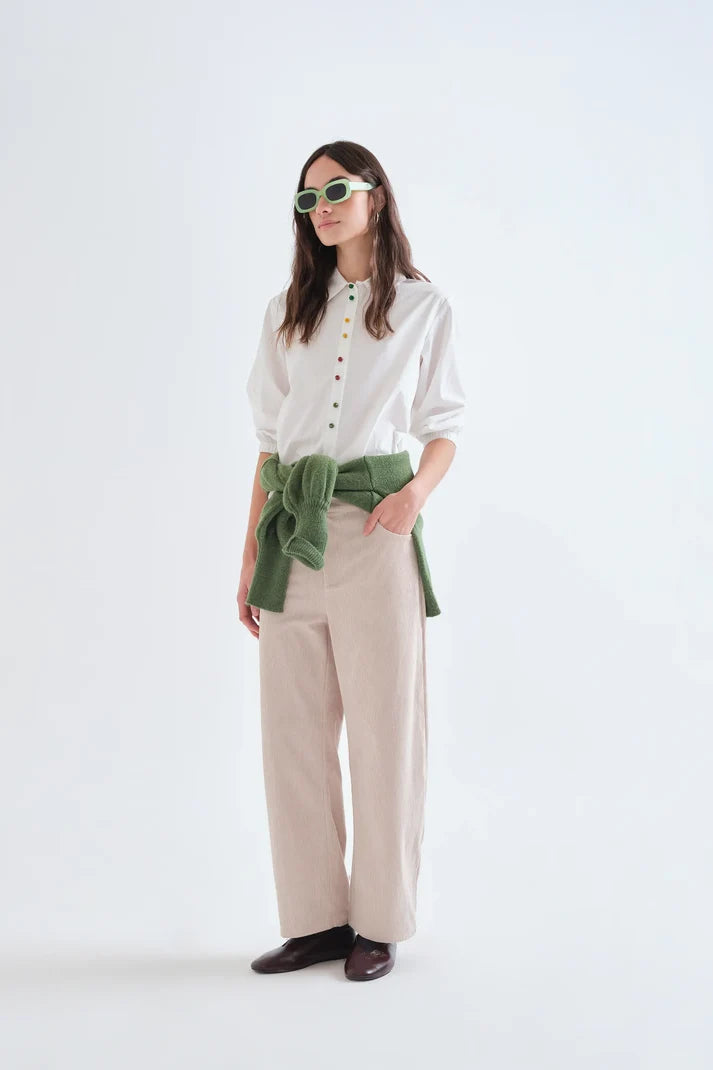 Compania Fantastică White Shirt with 'Jewel' Buttons