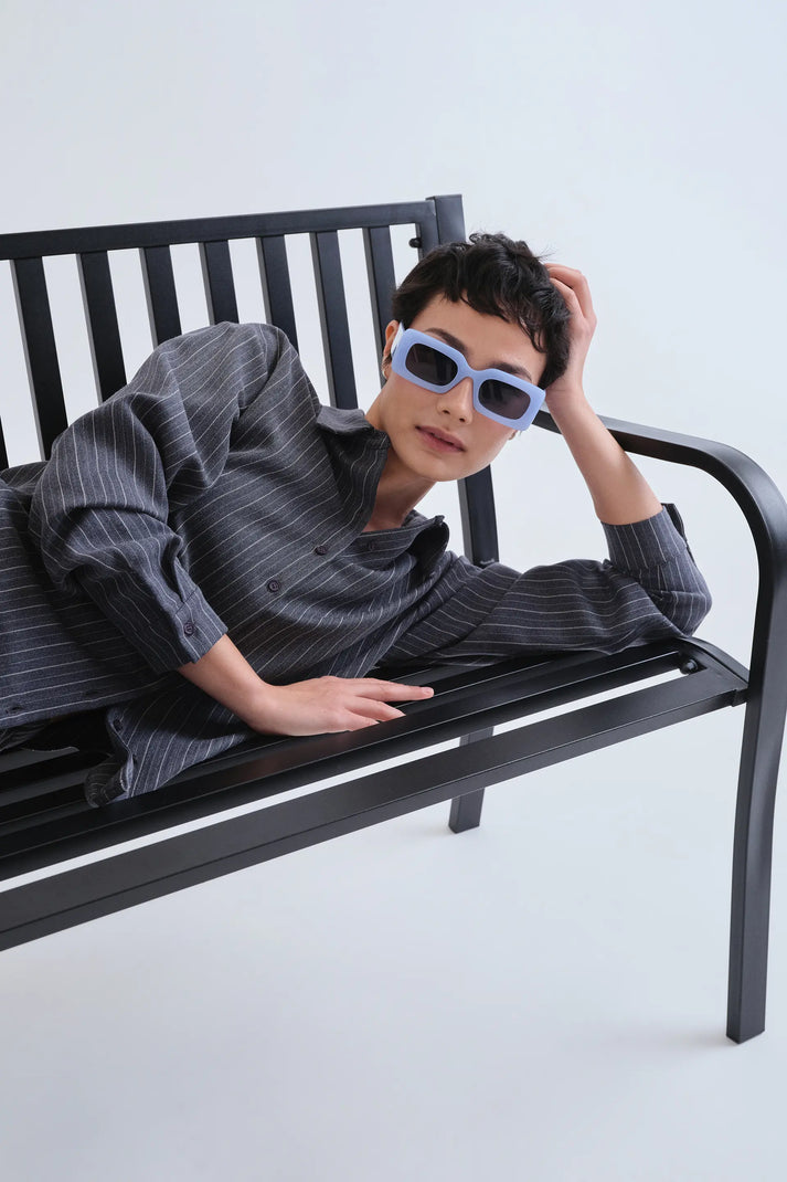 Compania Fantastică Grey Pinstripe Shirt