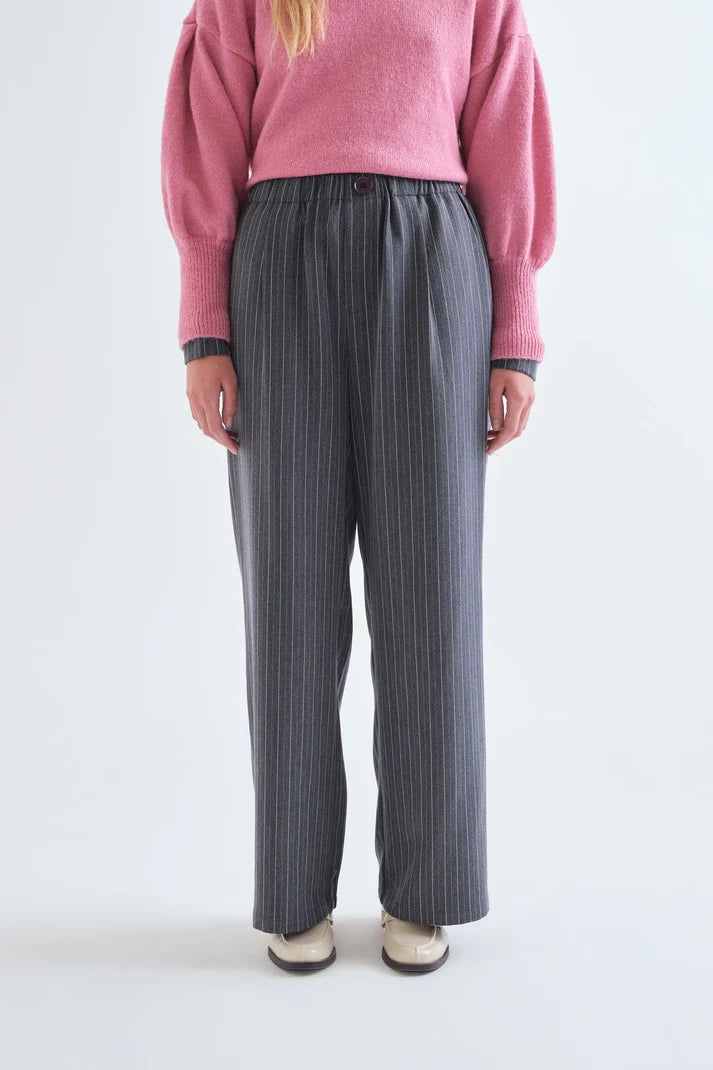 Compania Fantastică Grey Pinstripe Trousers
