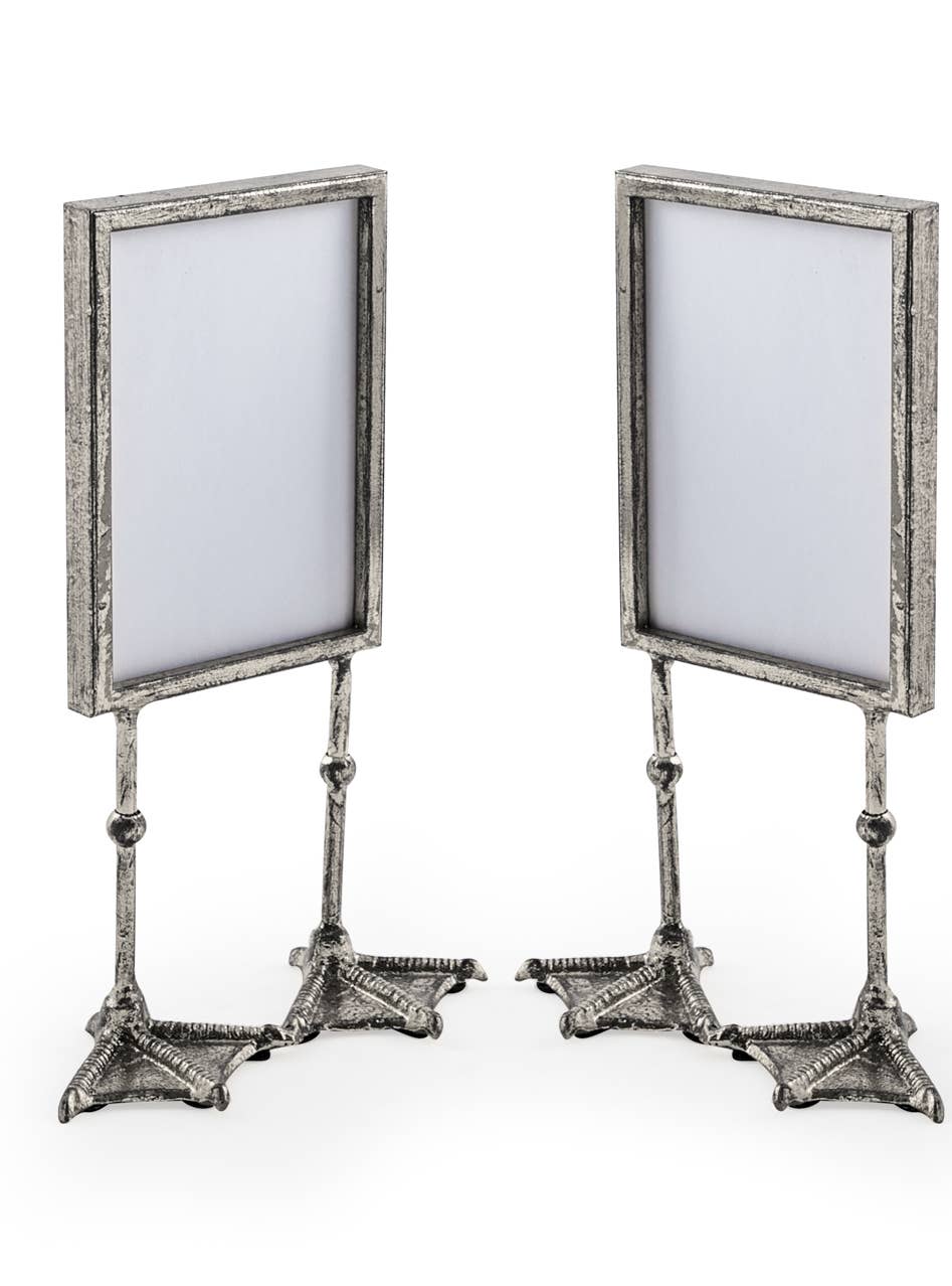 Antique Silver 5x7" Duck Feet Portrait Photo Frame