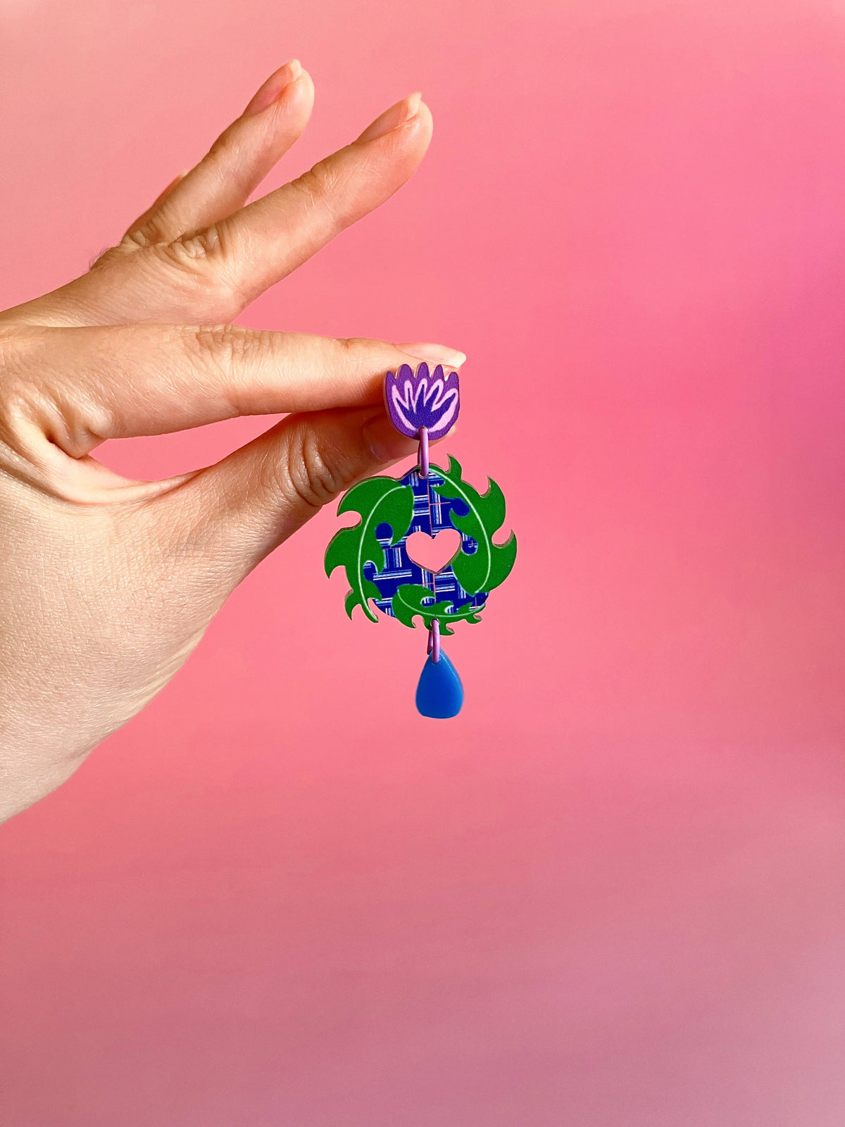 Botanical wearables Earrings: Scottish Thistle