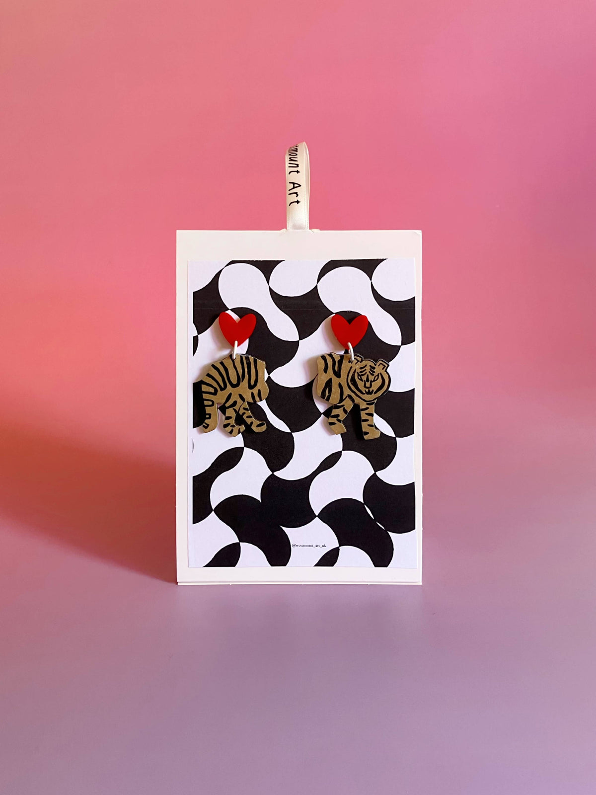 Half and Half Tiger Earrings