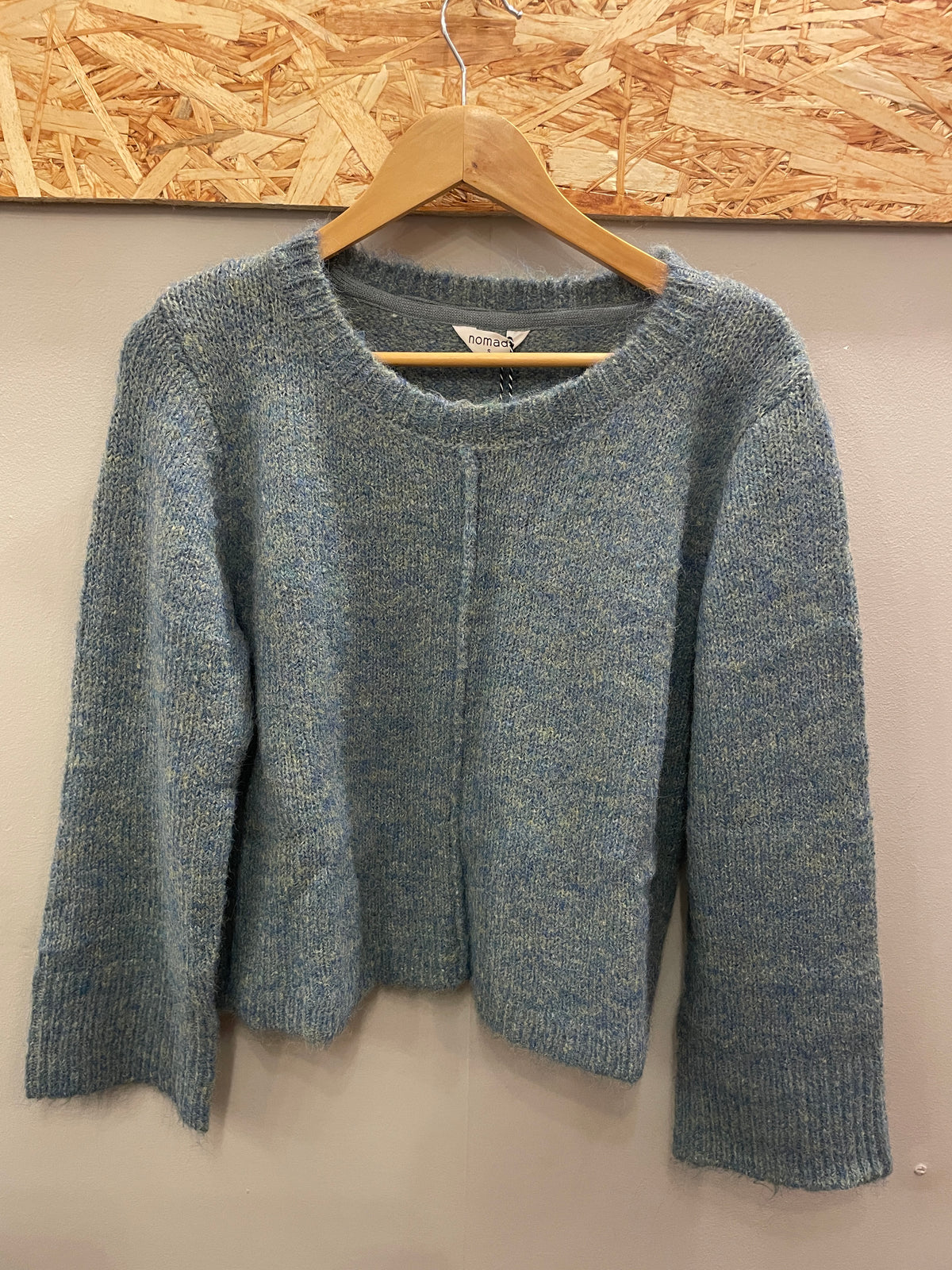Nomads Duck Egg Blue Cropped Jumper