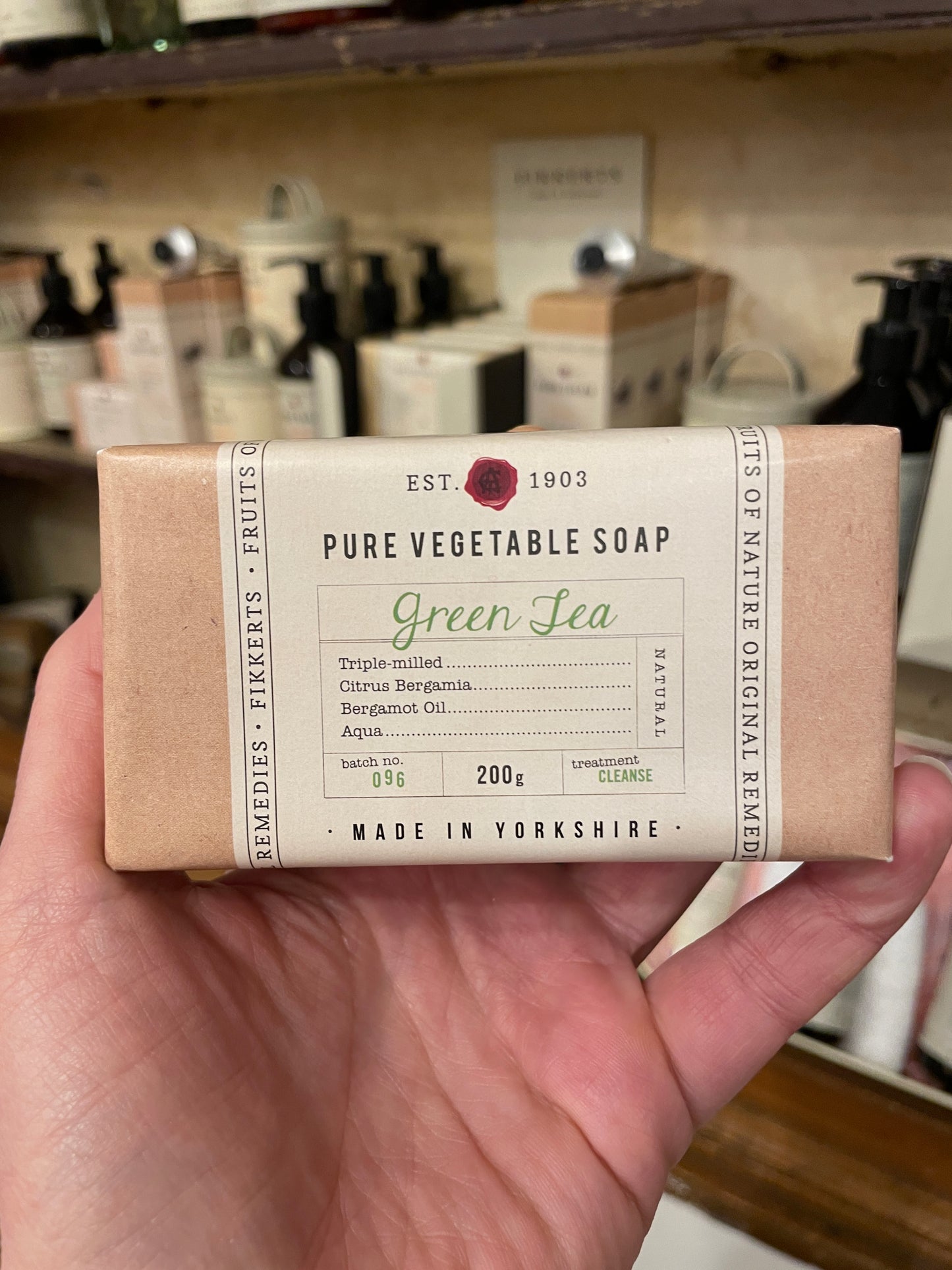 Fikkerts Green Tea Wrapped Soap