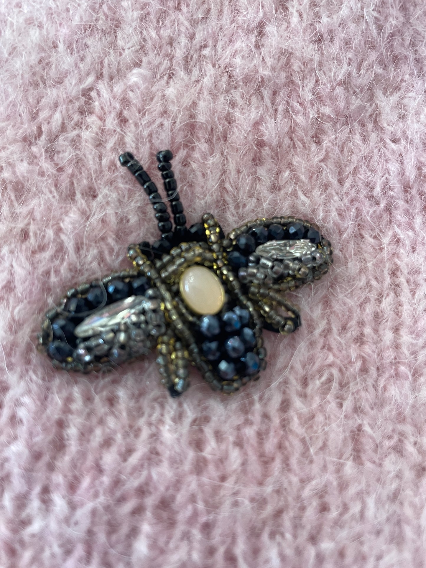 Noen Wild Rose Alpaca Cardigan with Beaded Butterfly Detail