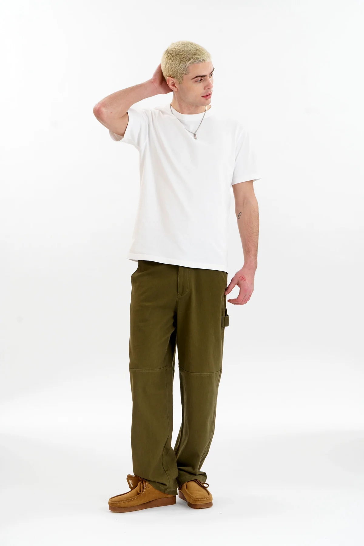 Komodo Khaki Green Theo Cargo Trousers