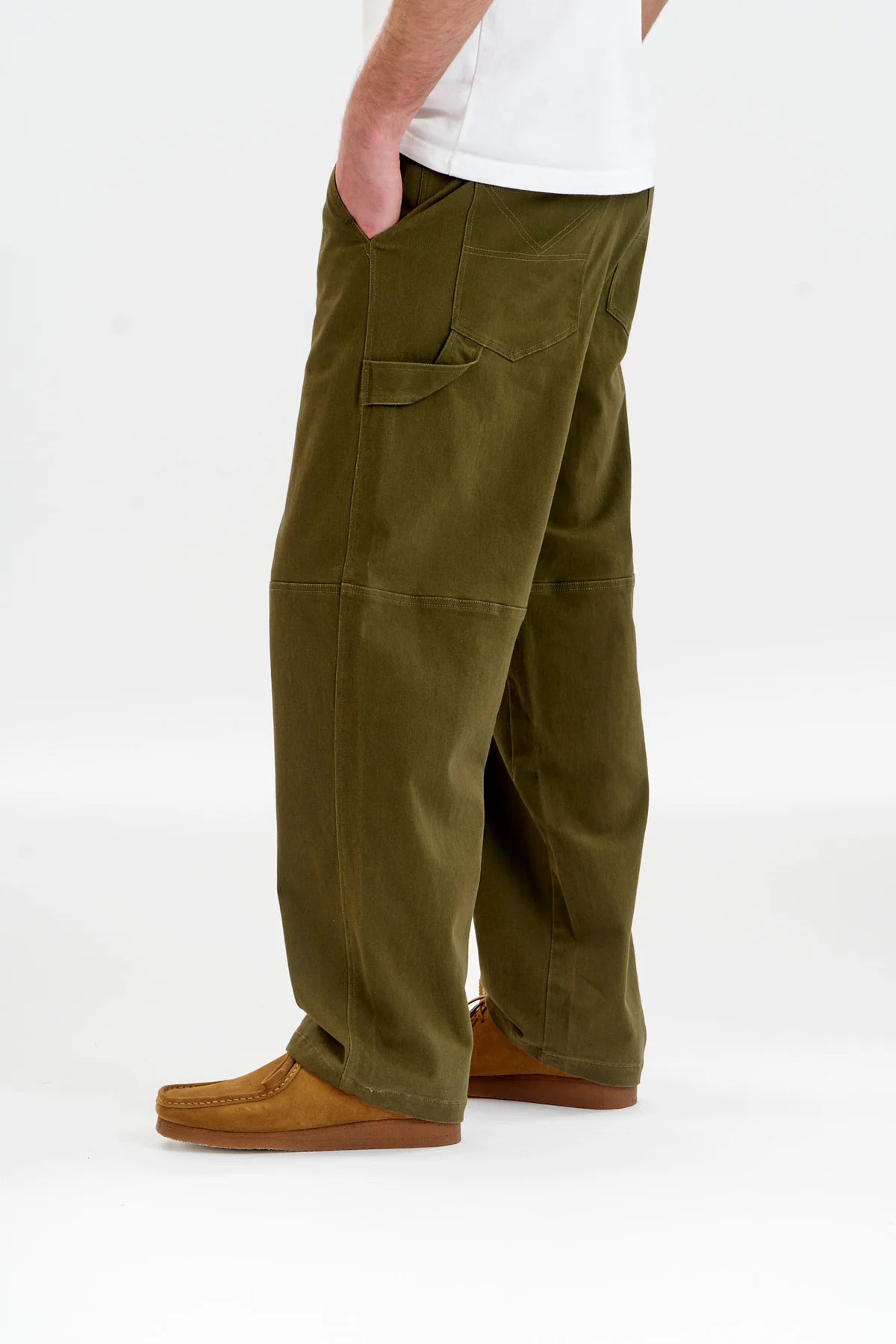 Komodo Khaki Green Theo Cargo Trousers