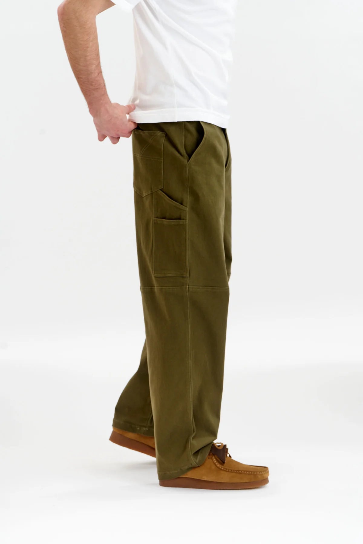 Komodo Khaki Green Theo Cargo Trousers
