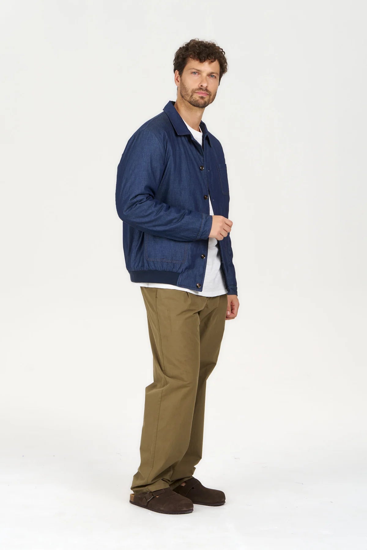 Komodo Nile Blue Cotton Padded Bomber Jacket