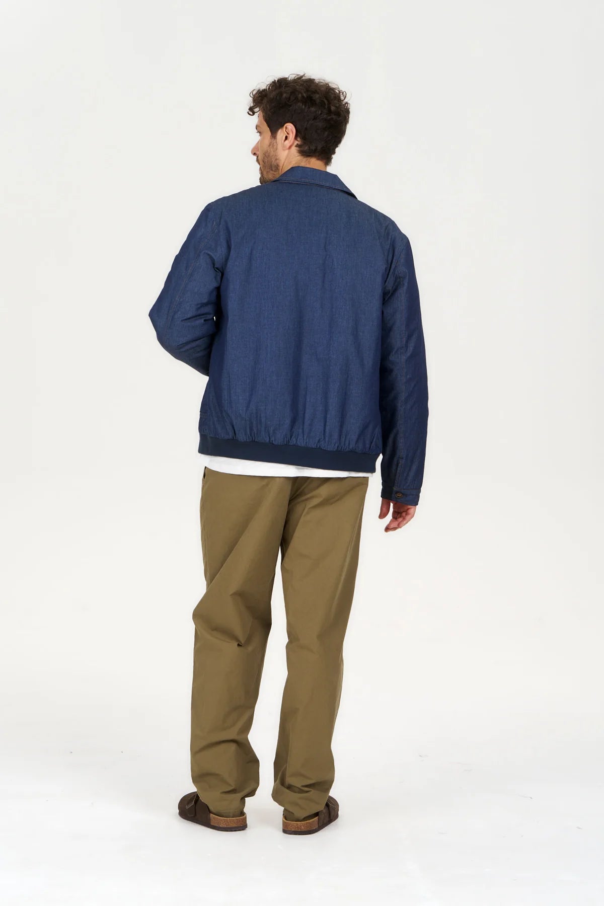 Komodo Nile Blue Cotton Padded Bomber Jacket