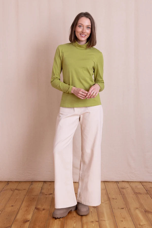 Nomads Spring Green Cotton Polo Neck
