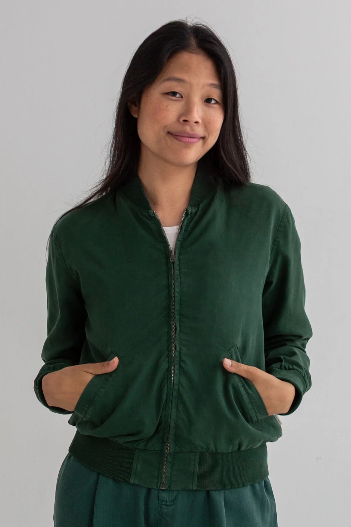 Two Thirds Vulcano Green Bomber Jacket