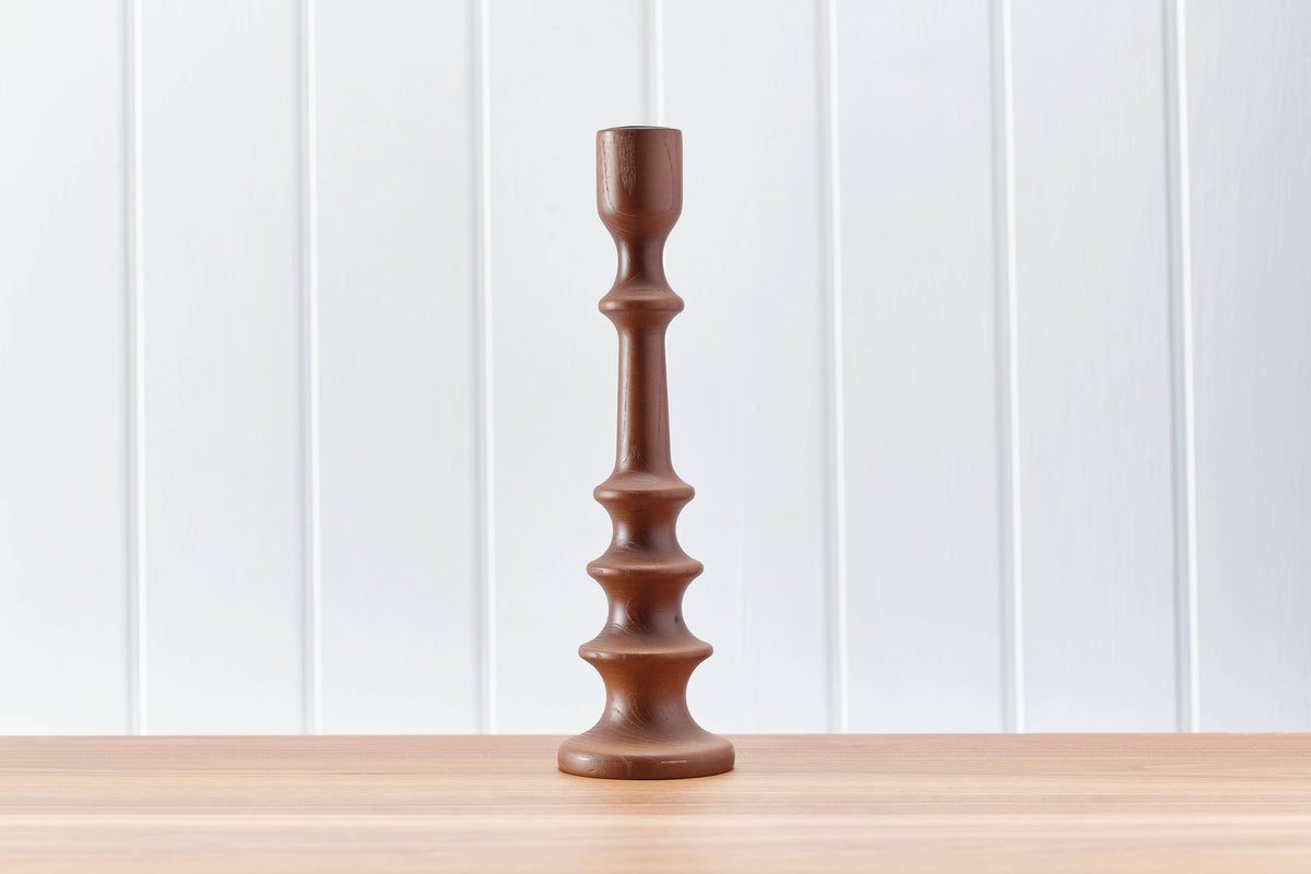 Large Wooden Candle Holder