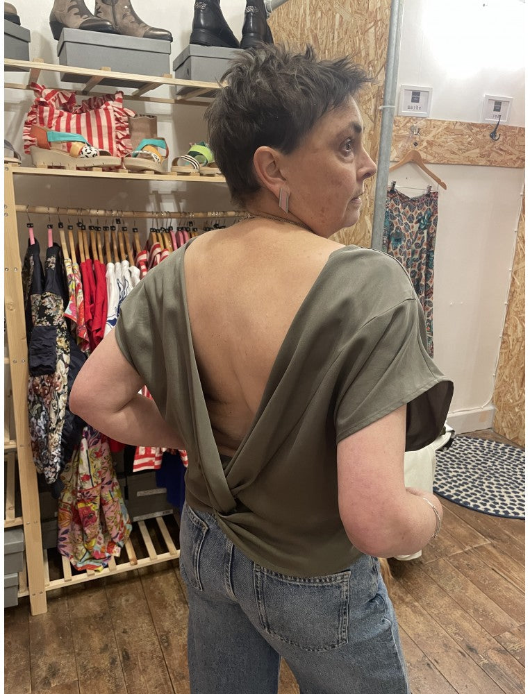 Access Fashion Olive Green Reversible Top
