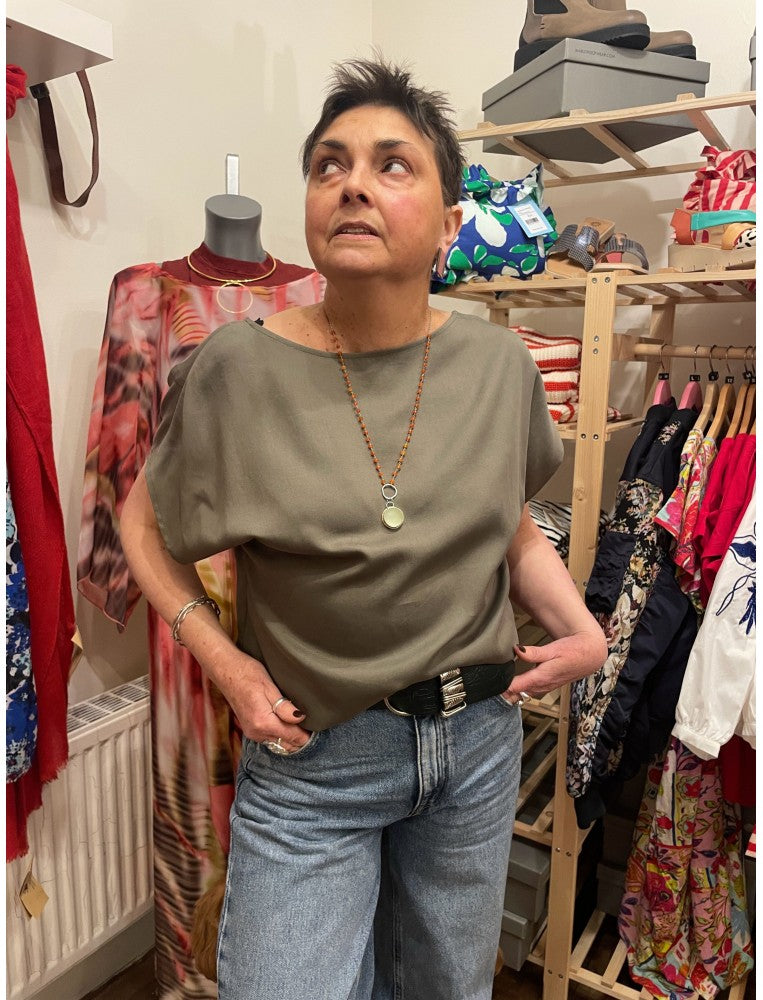 Access Fashion Olive Green Reversible Top