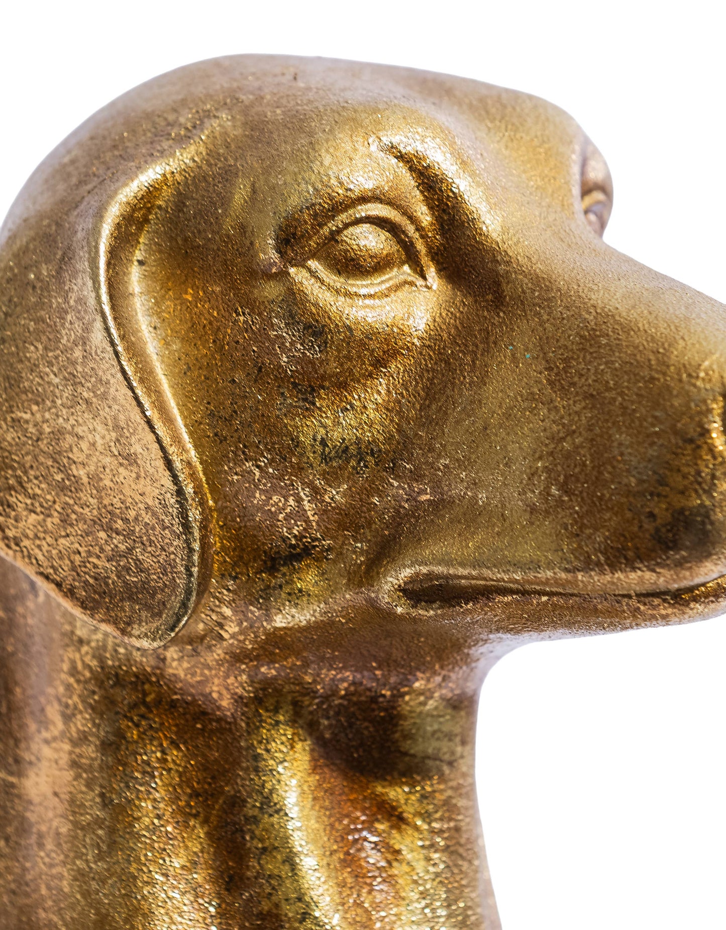 "Helpful Hound" Umbrella Stand in Antique Gold