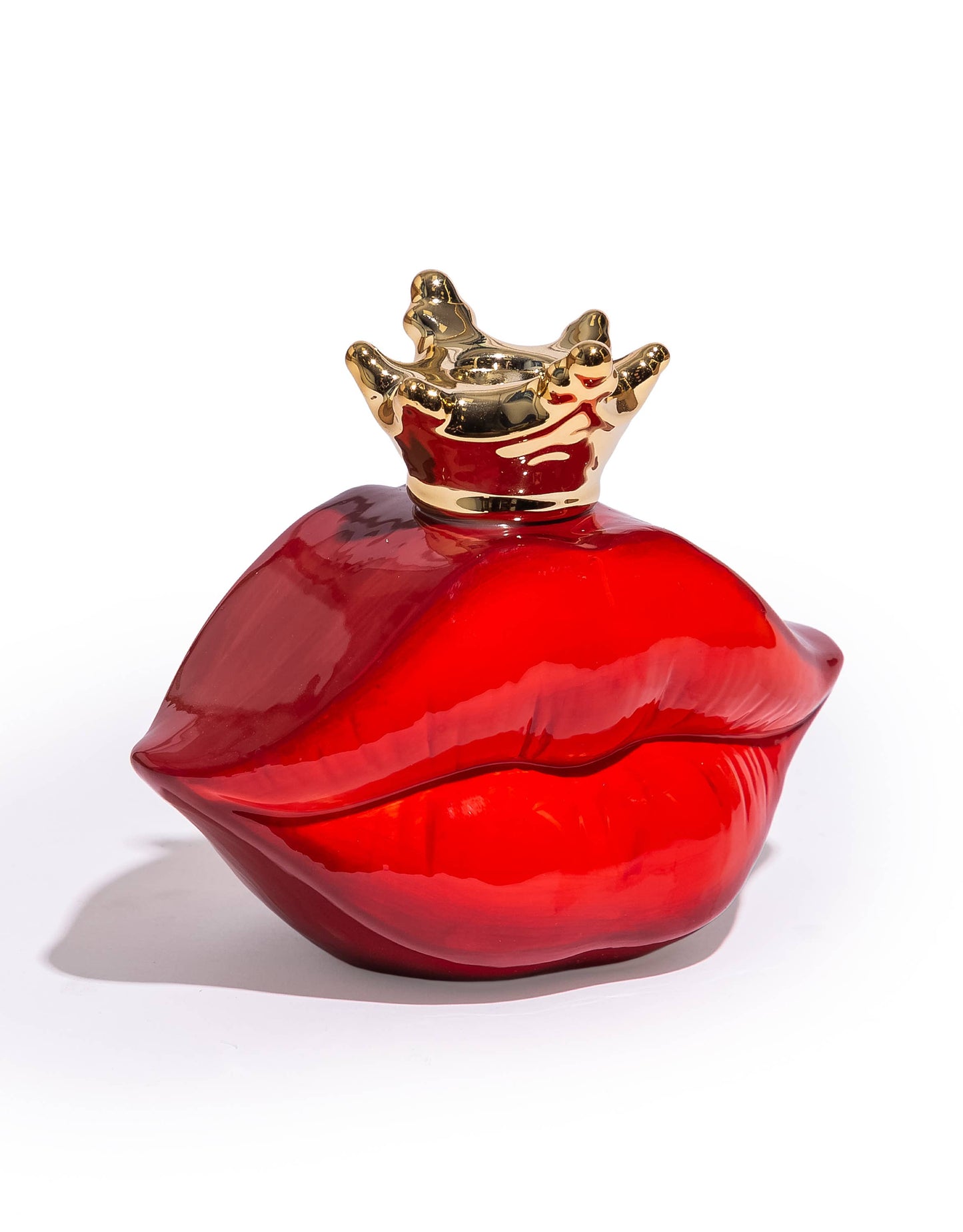 'Queen Of Lips' Red Ceramic Candle Holder