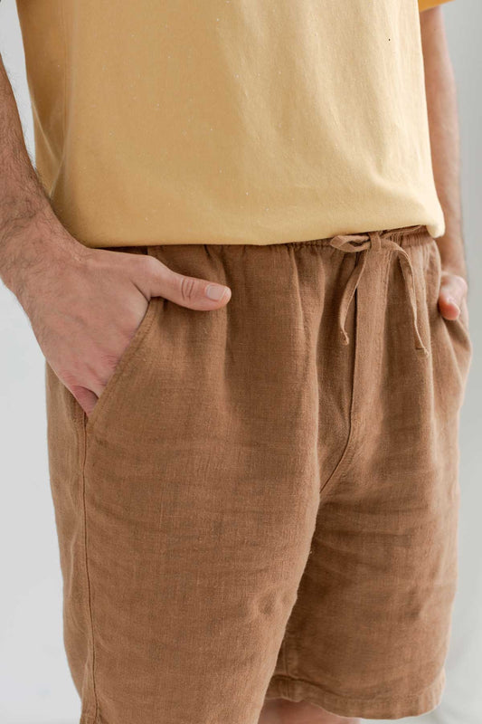 Two Thirds Bagaat Adobe Linen Shorts