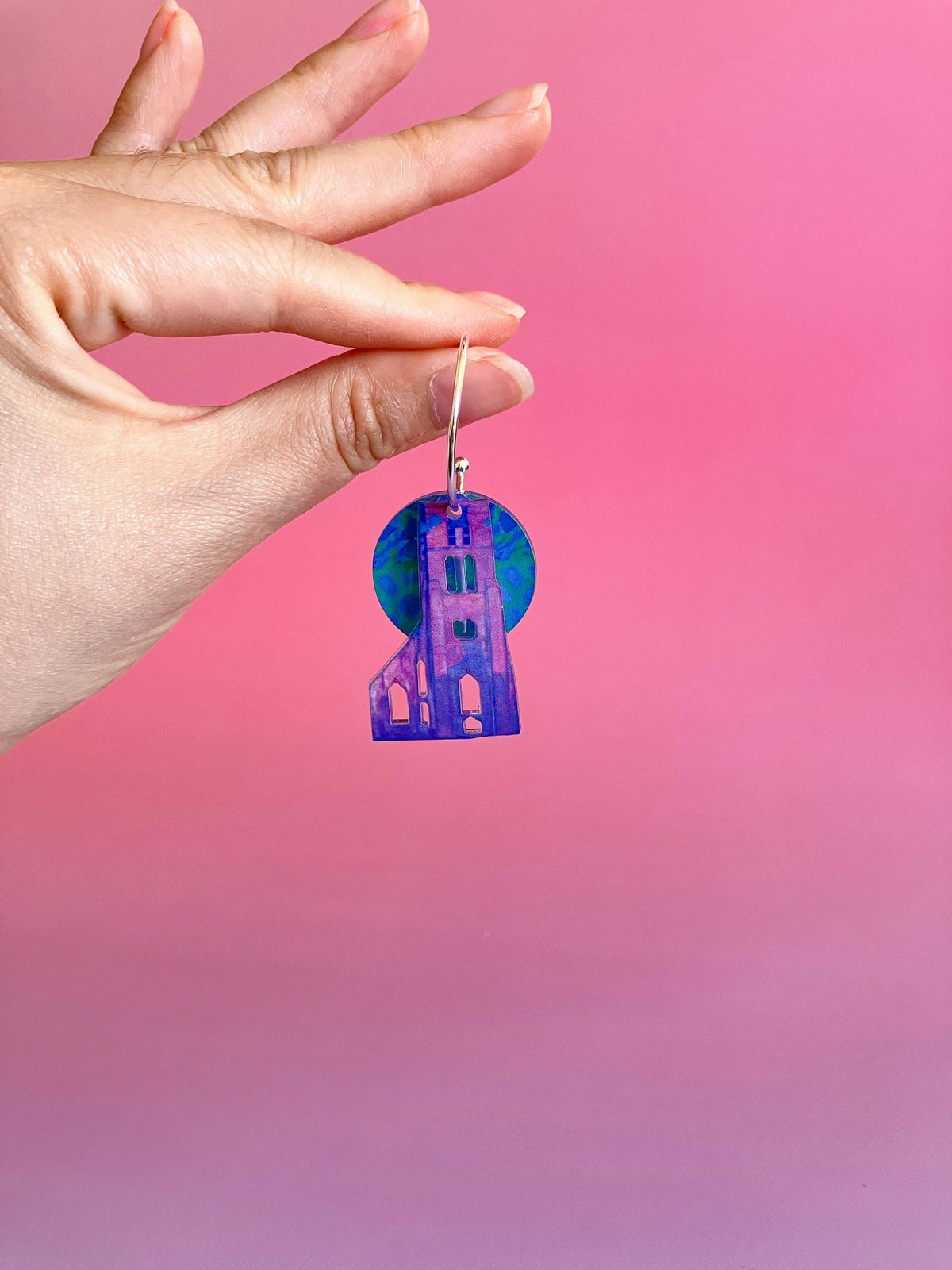 Wearable Masterpiece Earrings: Piet Mondrian Church Tower in Zeeland