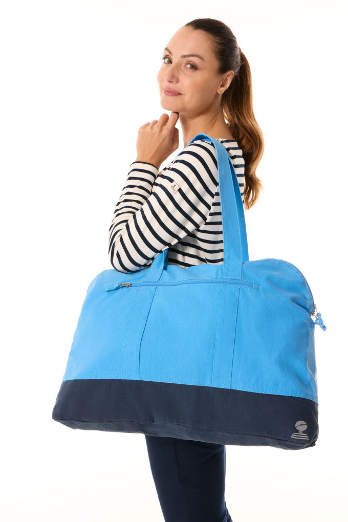 Mousqueton Bright Sky Blue Canvas Holdall