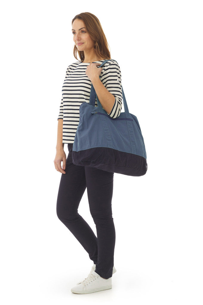 Mousqueton Blue Canvas Holdall