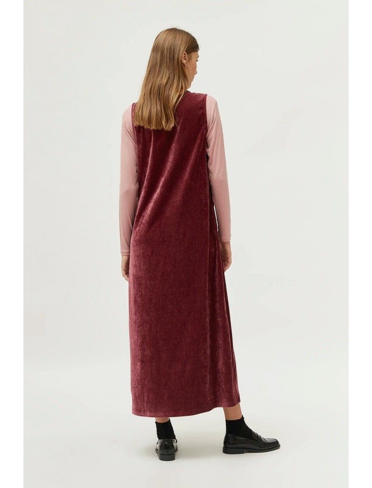 Compania Fantastica Burgundy Velvet Dress