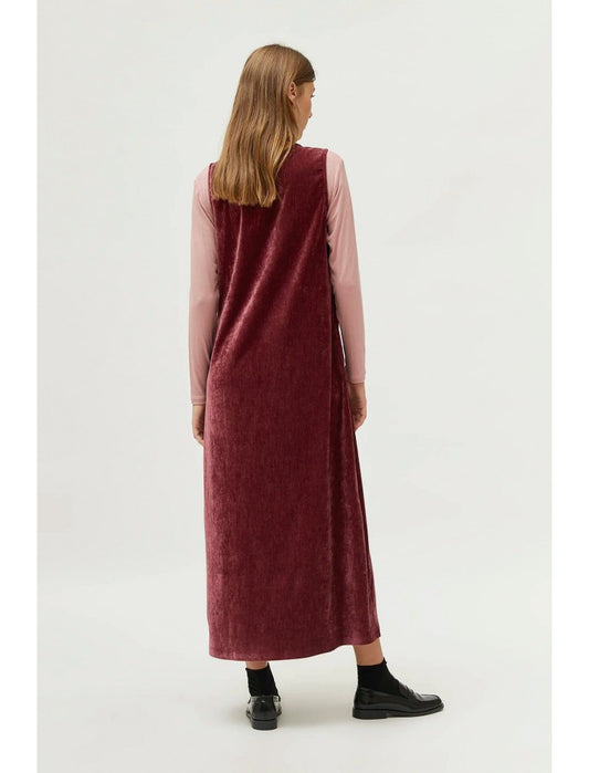Compania Fantastica Burgundy Velvet Dress