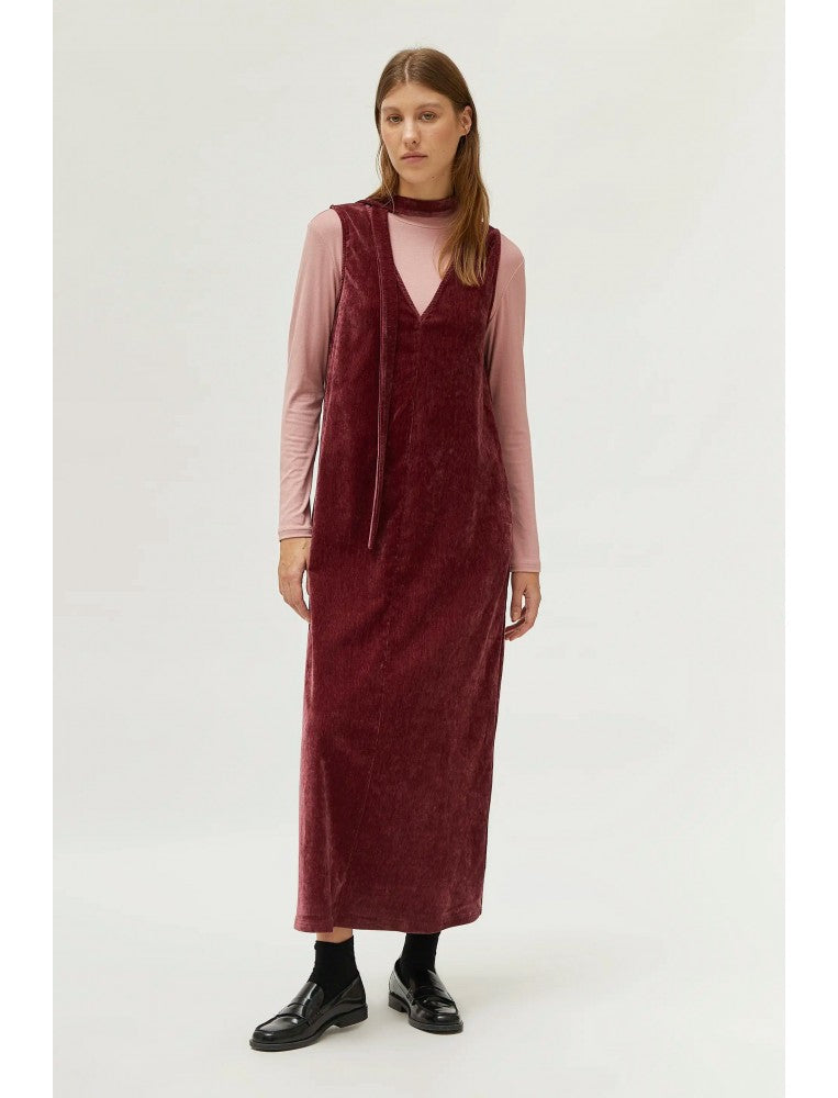 Compania Fantastica Burgundy Velvet Dress