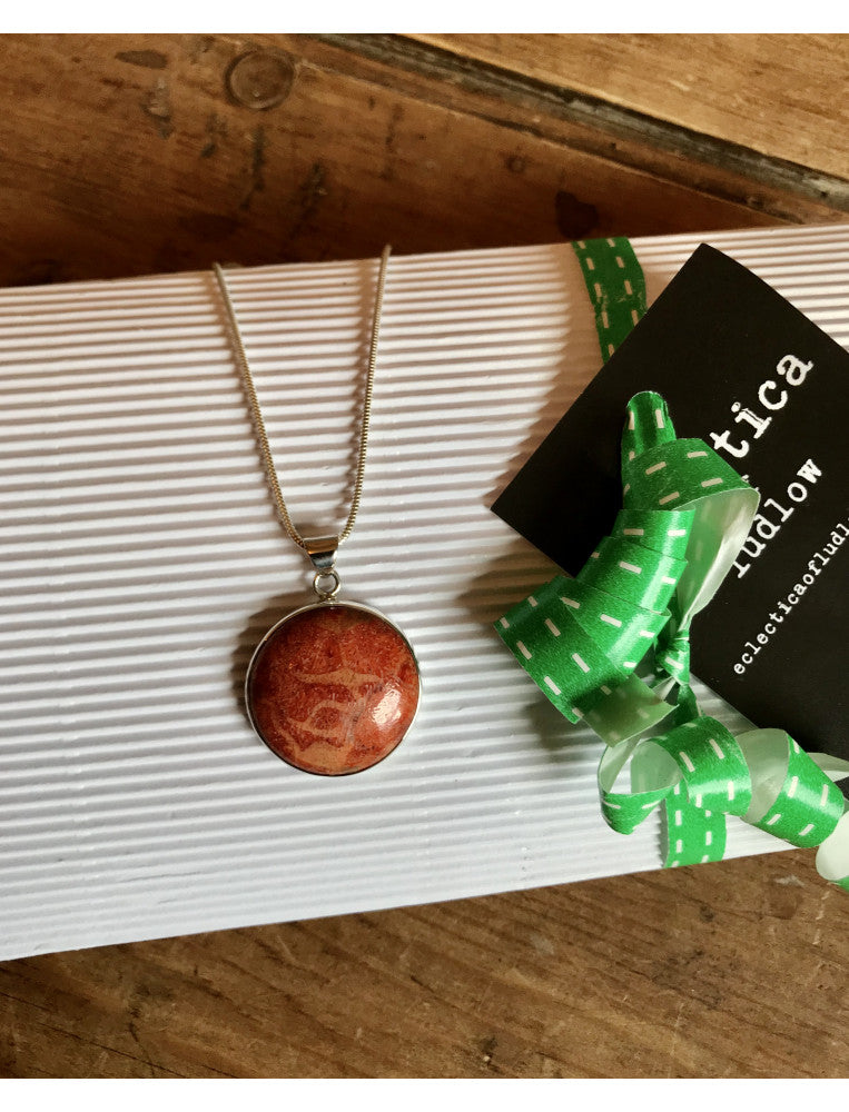 Red Coral Round Necklace