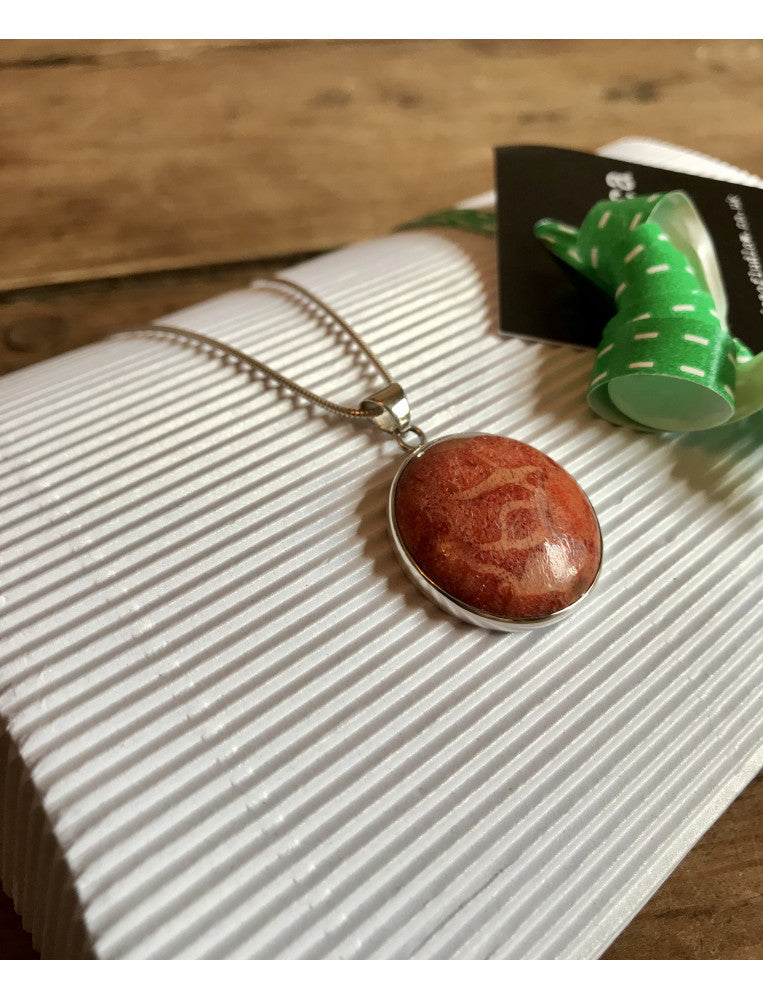 Red Coral Round Necklace