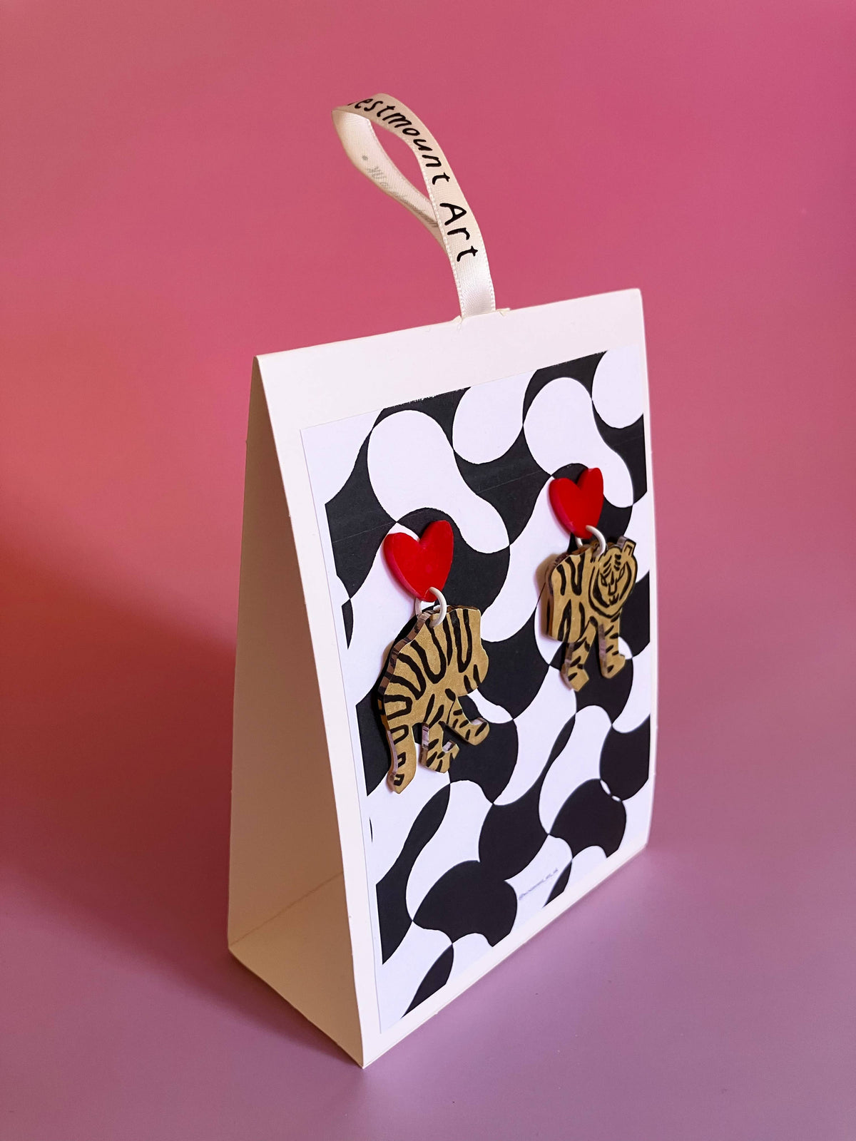 Half and Half Tiger Earrings