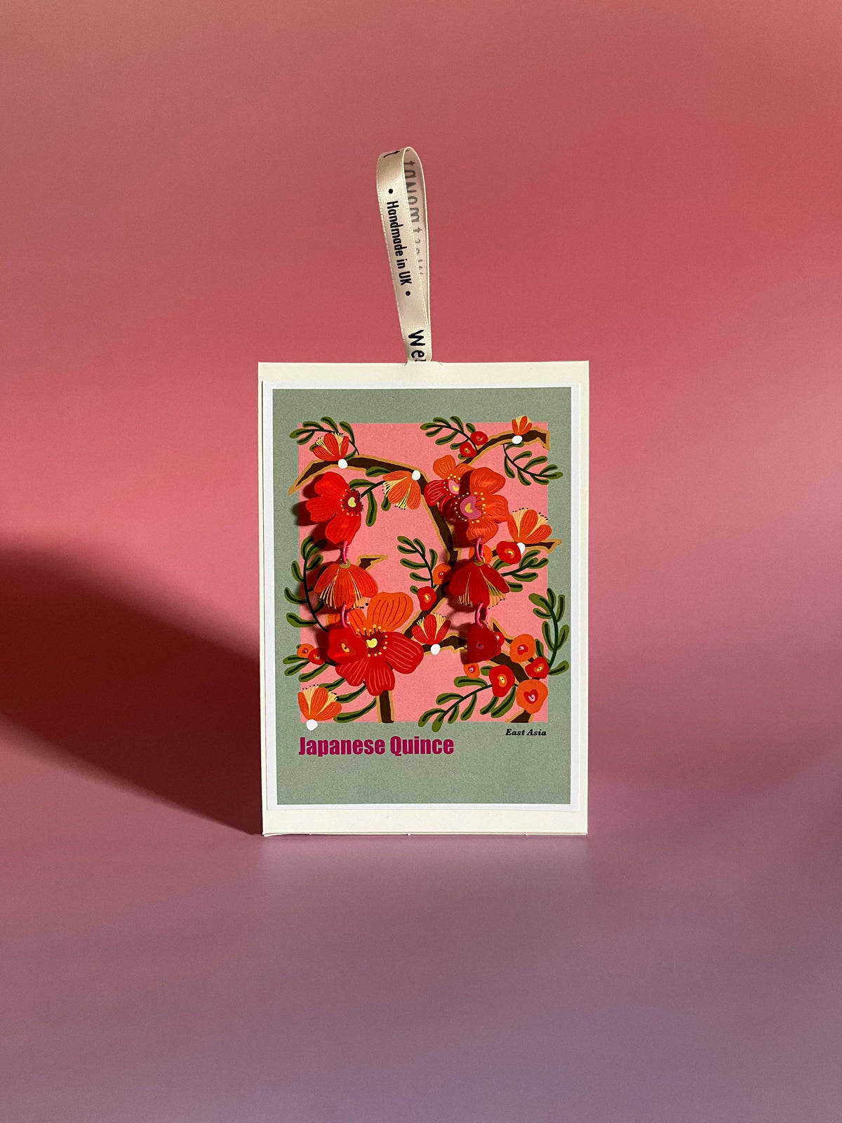 Botanical Wearable Earrings:Japanese Quince