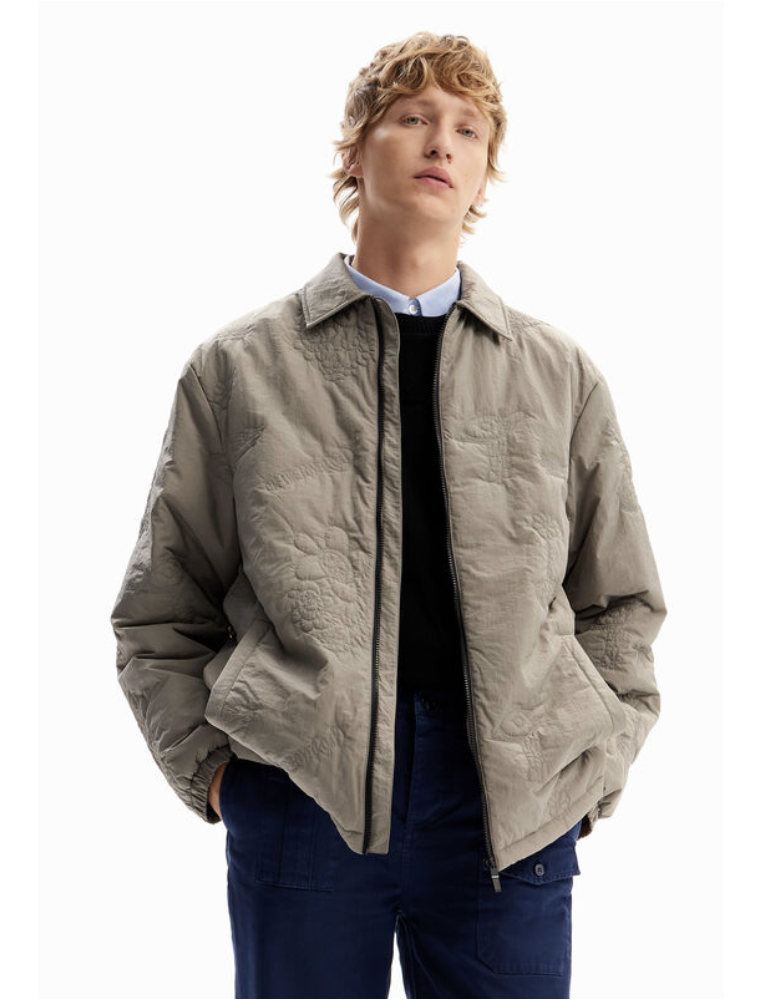 Desigual Grey Embroidered Jacket