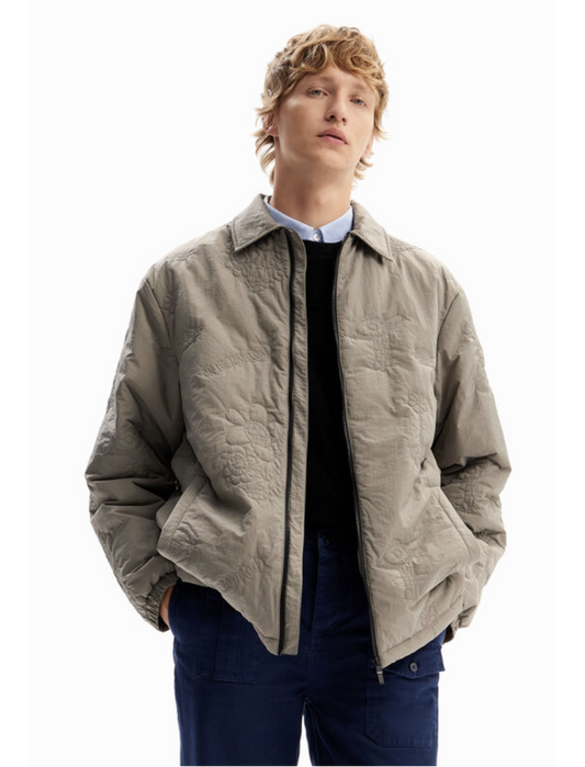 Desigual Grey Embroidered Jacket