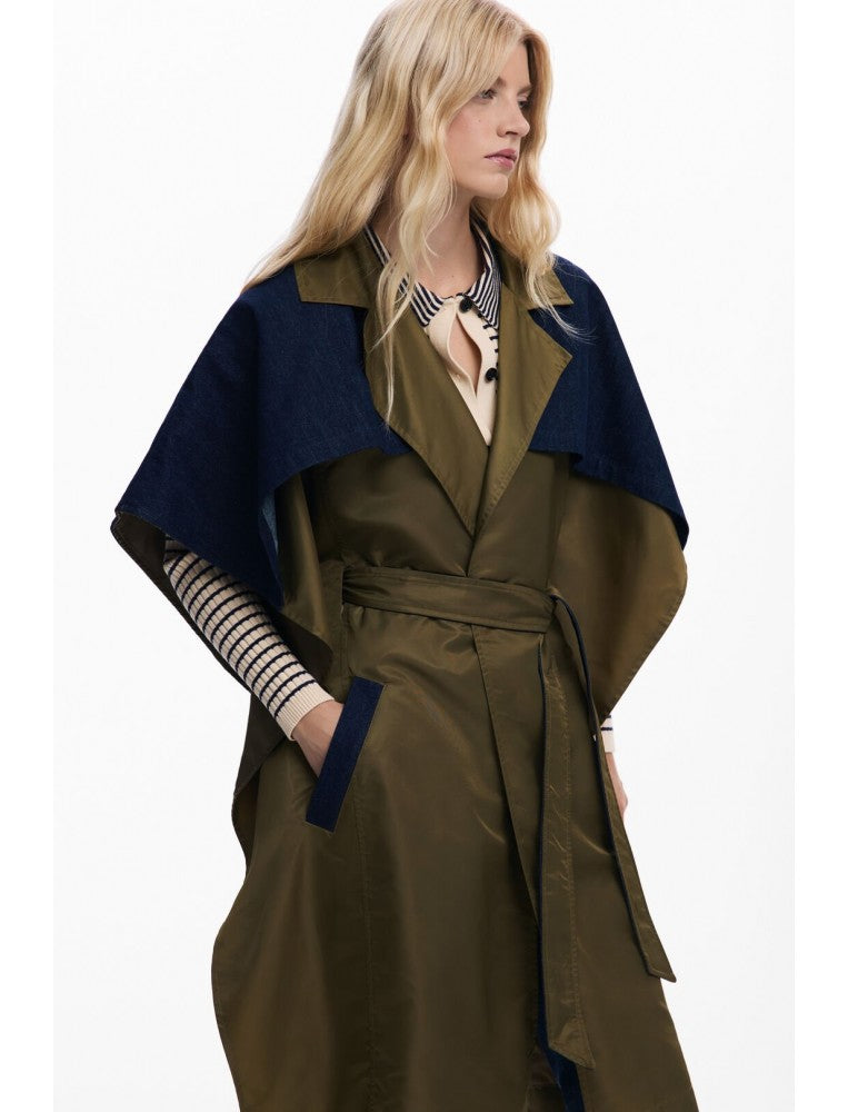 Desigual Trench Style Poncho/Cape