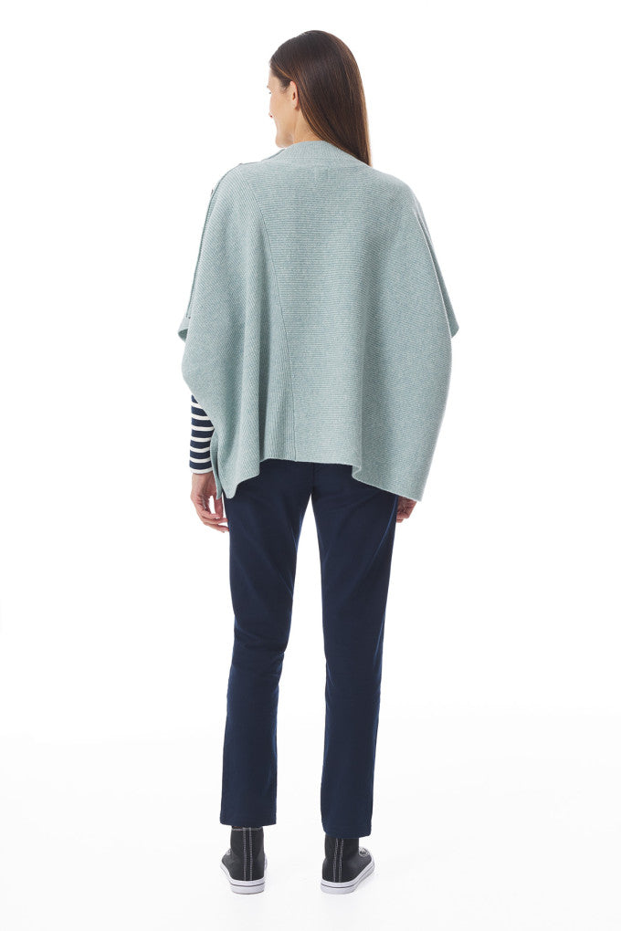 Mouqueton Oyat (Green) Wool Poncho