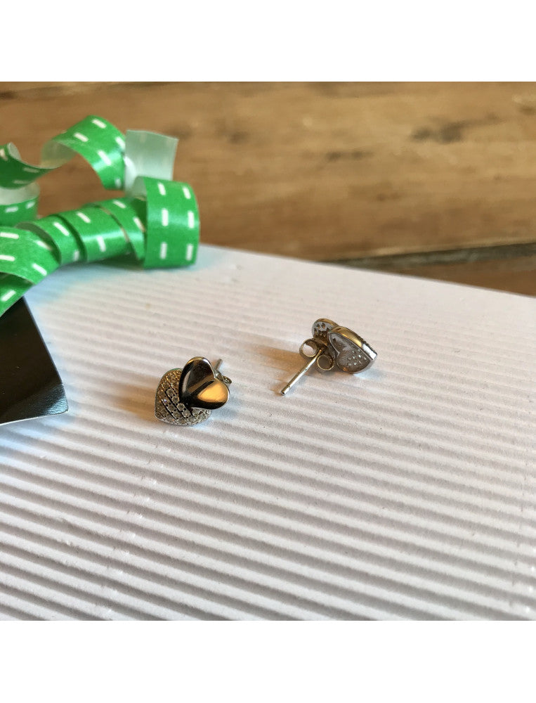 Double Heart Studs