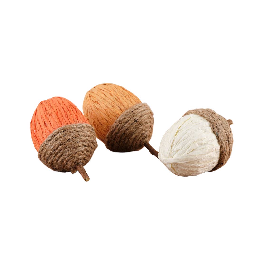 Rope and Raffia Acorns