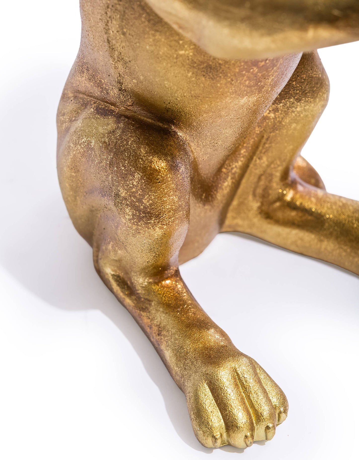 "Helpful Hound" Umbrella Stand in Antique Gold