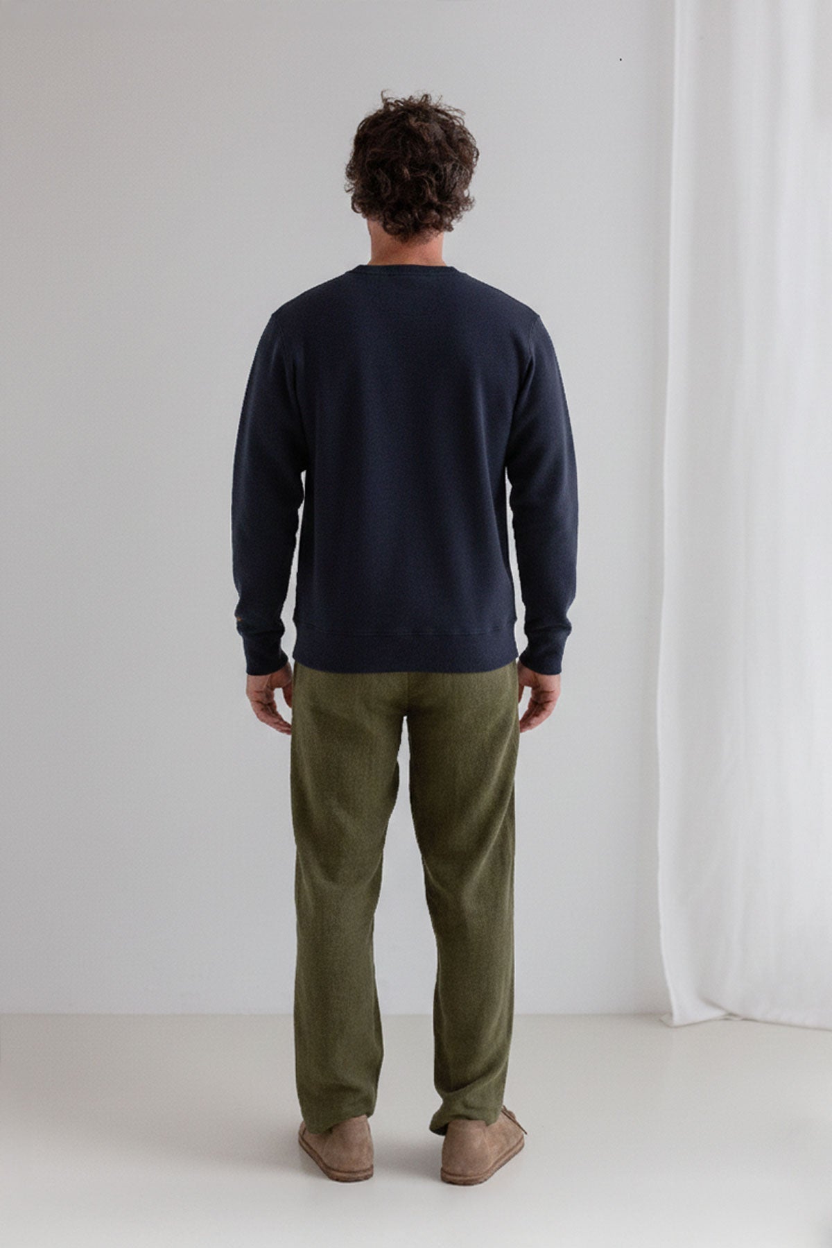 Two Thirds Fanore Navy Cotton Sweatshirt with Coloured Stripes