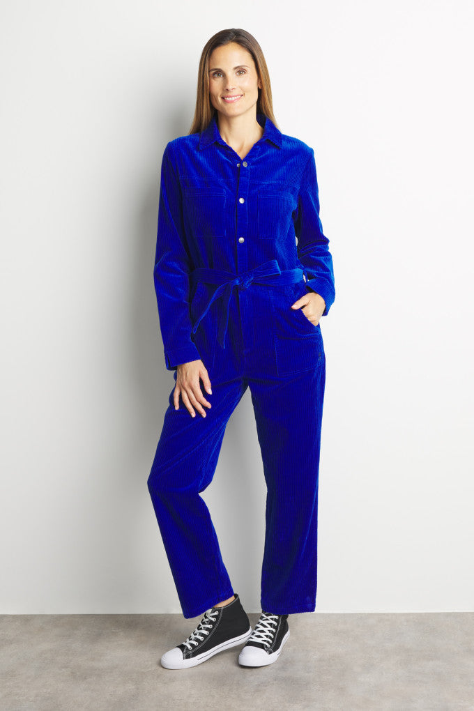 Mousqueton Cobalt Blue Cord Jumpsuit